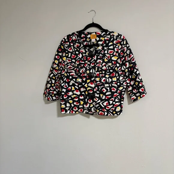 Ruby Rd Colorful Geometric Patterned Jacket - Picture 3 of 8